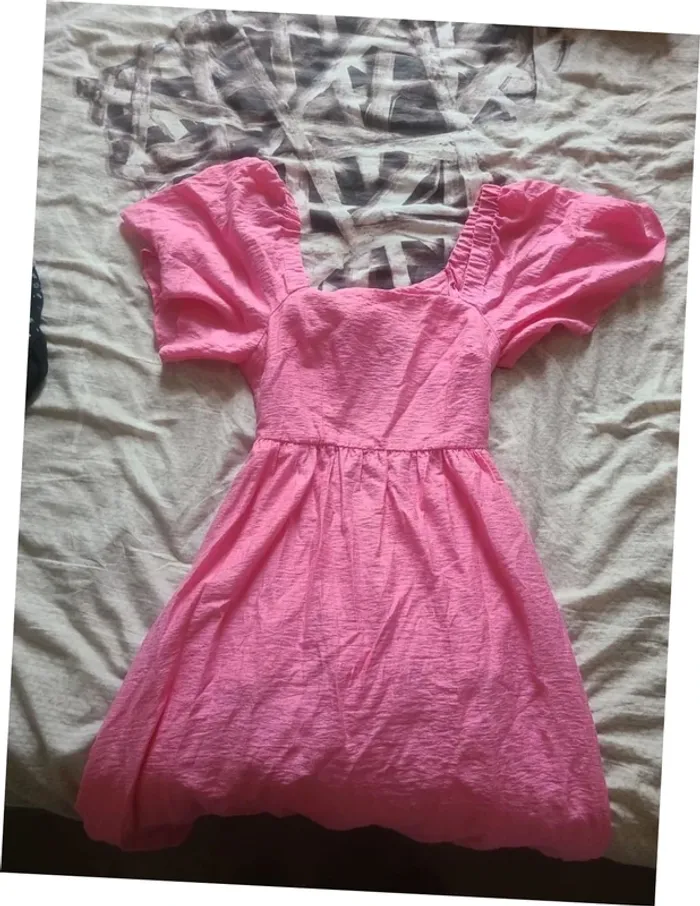 Robe longue rose taille S - photo numéro 3