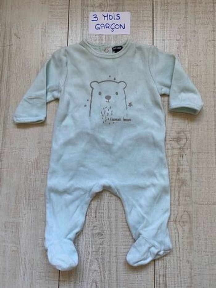 Grenouillère a manches longues hiver ours