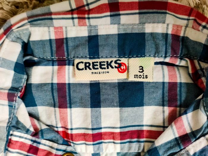 Lot de 2 chemises à carreaux 3 mois - photo numéro 5