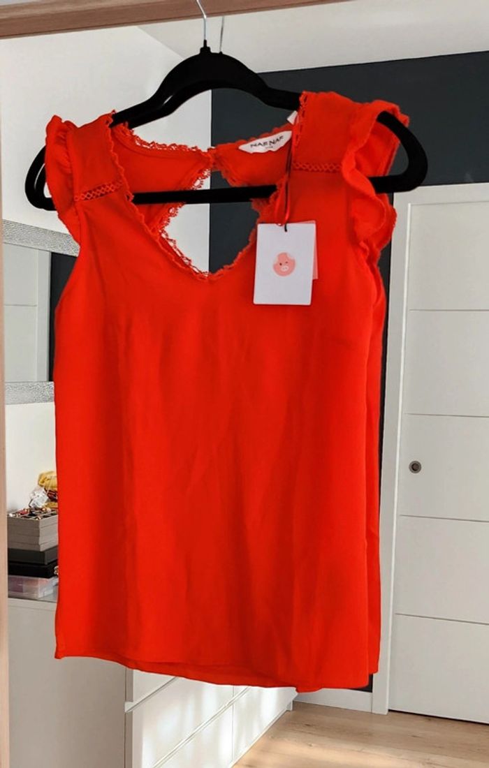 Débardeur orange taille S Naf Naf