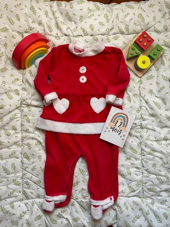 pyjama grenouillère en velours de Noël 12 mois kimbaloo