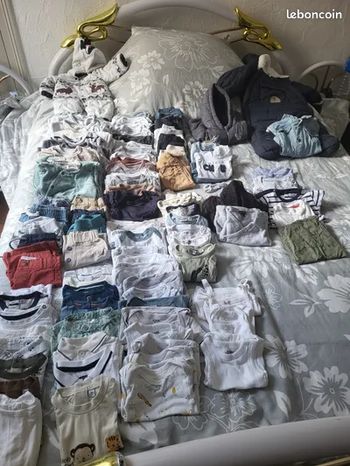 Carton vêtements bébé 3 mois garcon