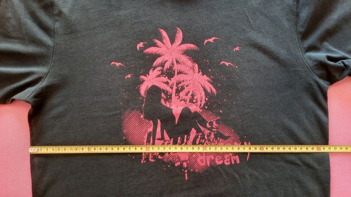 Tee-shirt homme noir et rose Taille L - photo numéro 8