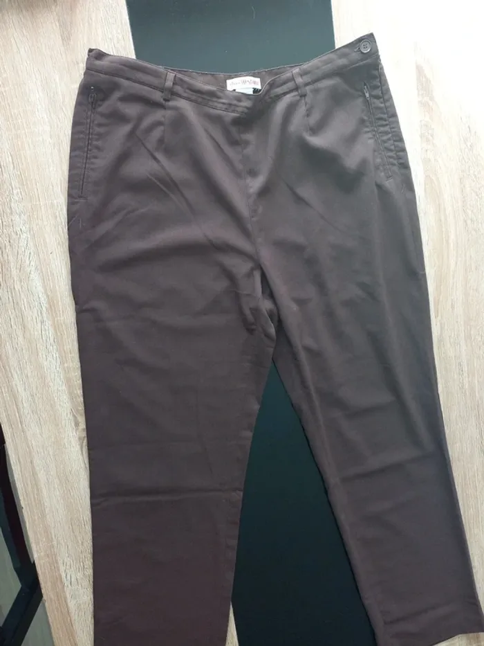 Pantalon marron femme T46 - photo numéro 2