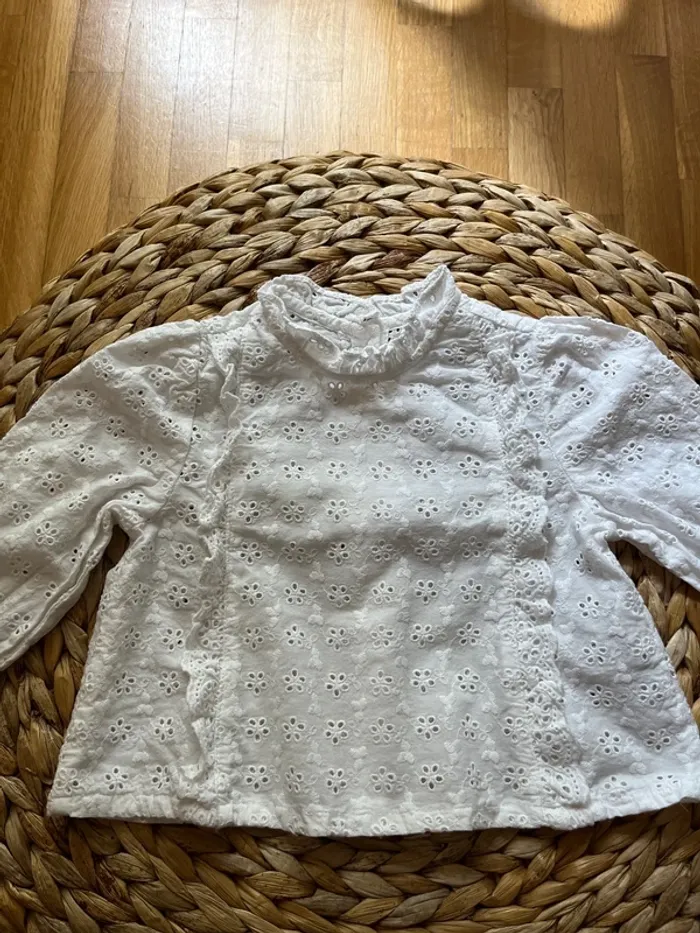 Chemisier Blanc Verbaudet 18mois 81 cm - photo numéro 2