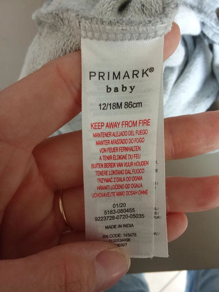 Salopette tigre Primark taille 12 18 mois - photo numéro 3