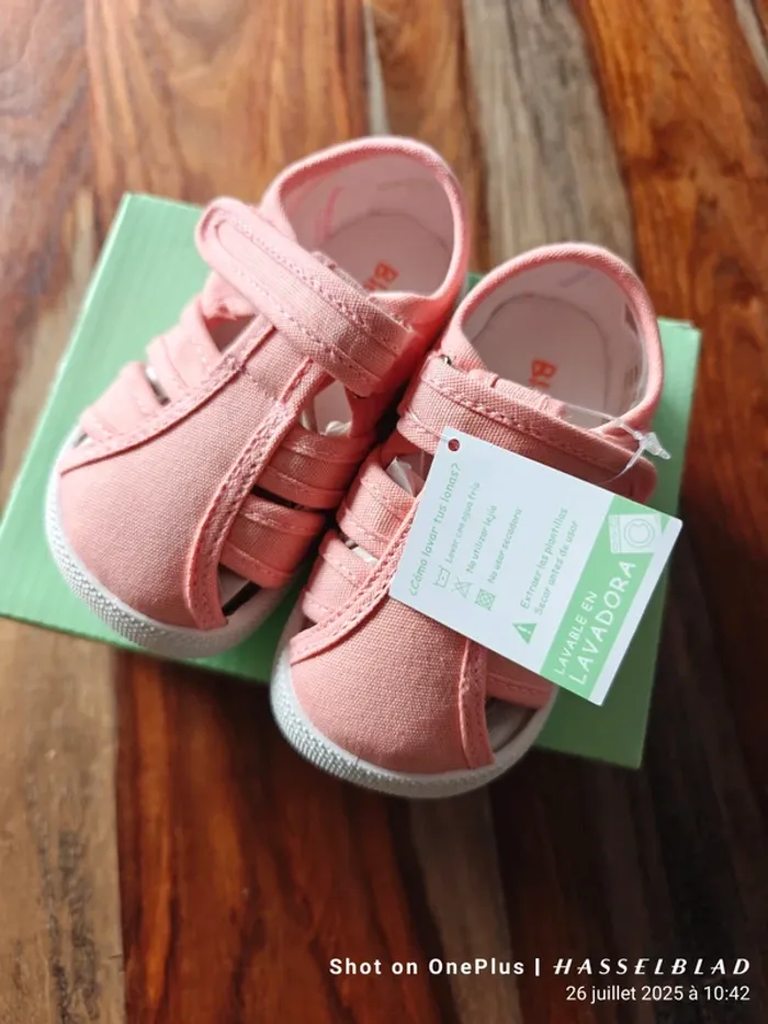 Basket en toile rose barefoot