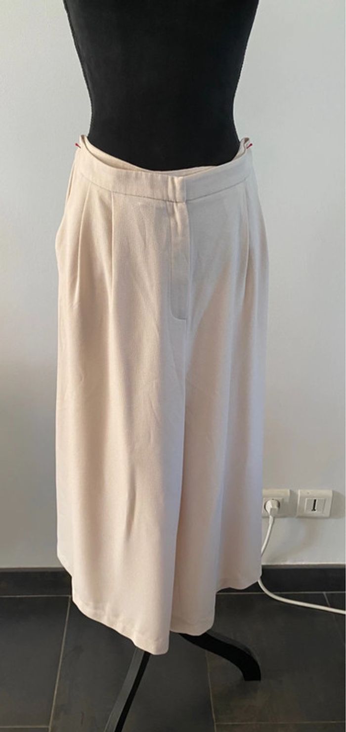 Pantalon jambe large crème Atmosphere taille 40 - photo numéro 2