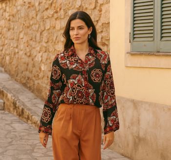 Chemise multicolore en viscose à motif en fleurs  🌸 de katies taille 36 neuve