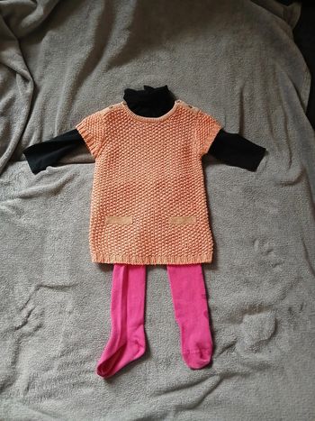 Ensemble robe/haut/collant 12 mois