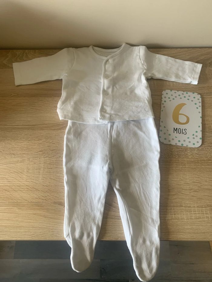 Ensemble blanc bébé mixte