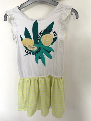 Robe T 8 ans Orchestra blanche et jaune
