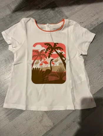 Tee shirt MC 18 mois bébé fille Obaibi