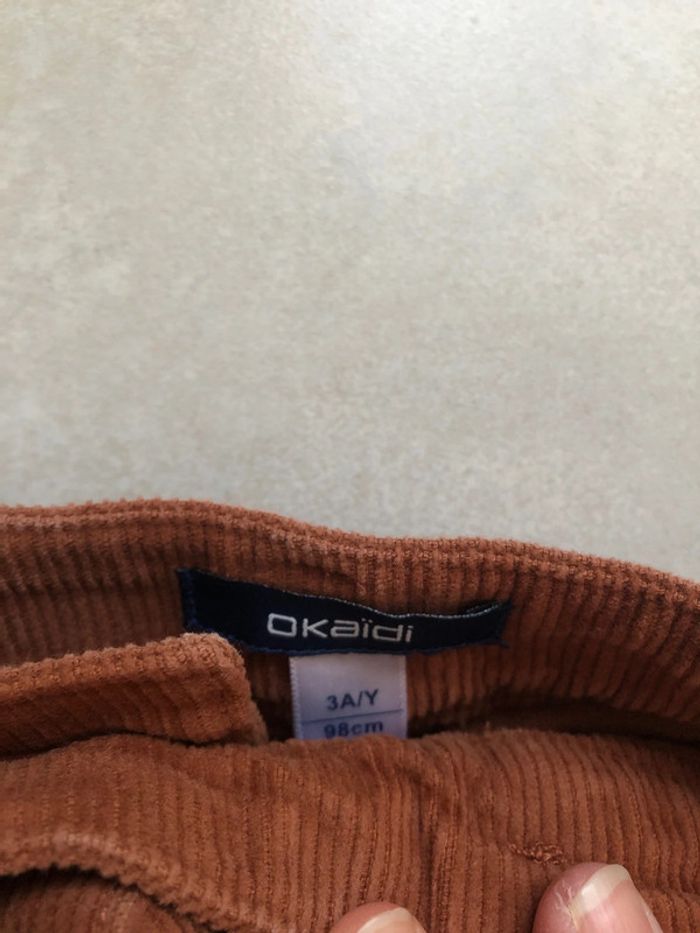 Jupe velour marron - photo numéro 2