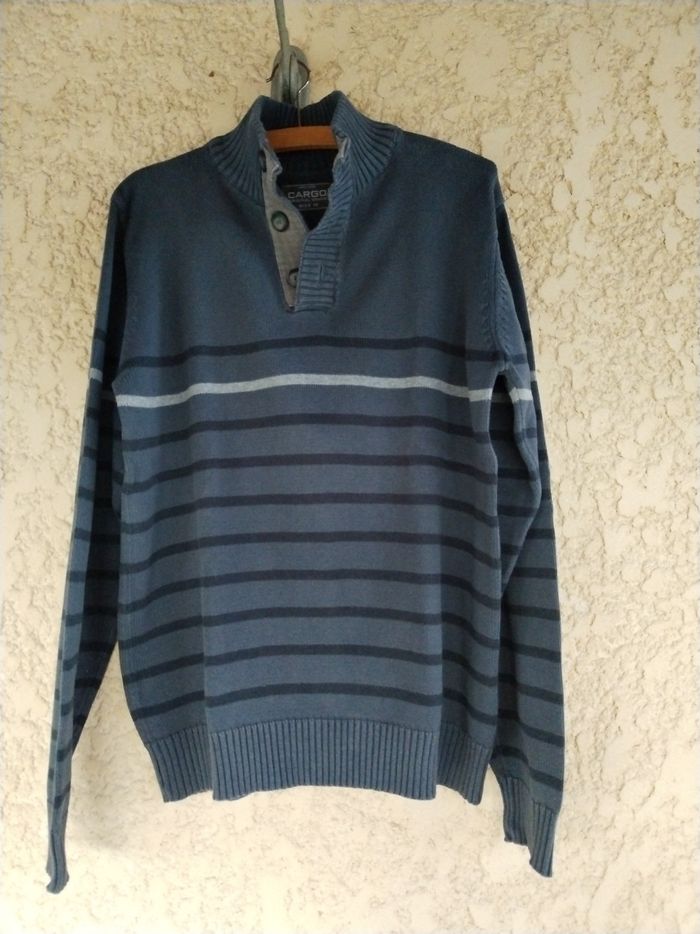 Pull homme taille M bleu jeans