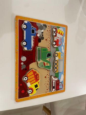 Puzzle encastrement véhicules chantier