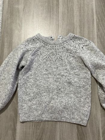 Pull gris chiné kiabi 36 mois