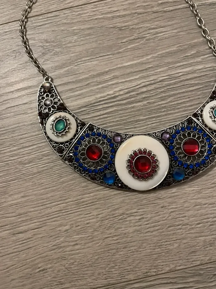 collier plastron ethnique vintage - photo numéro 4