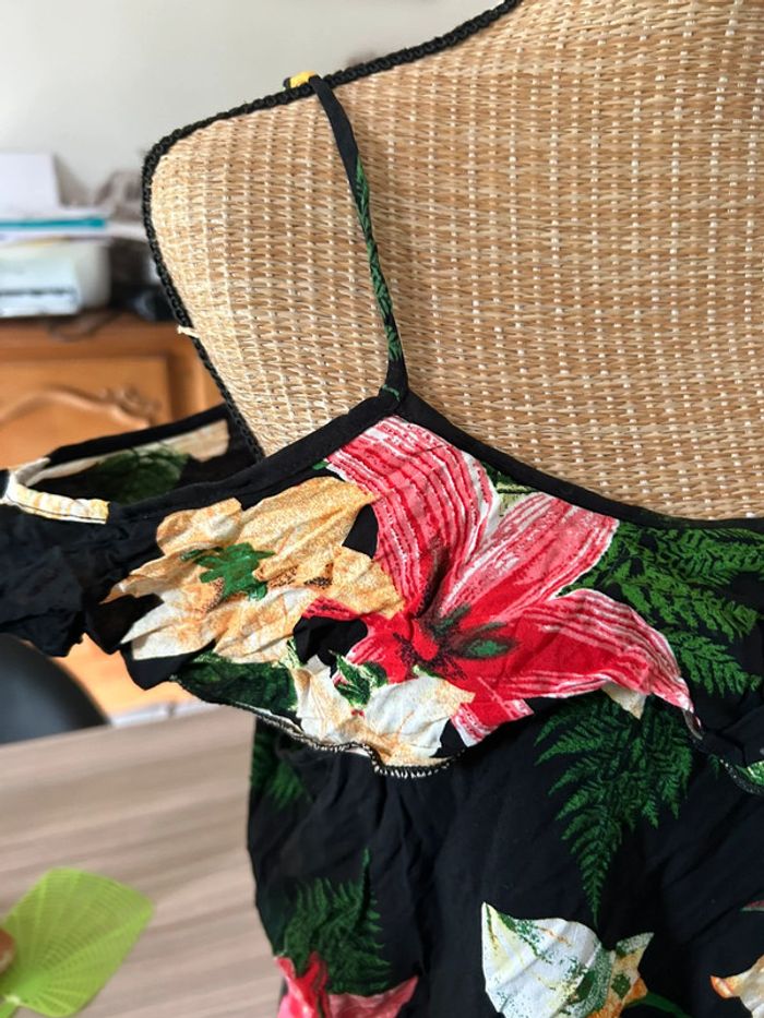 Robe fleuri épaules dénudées comeng xl/xxl - photo numéro 2