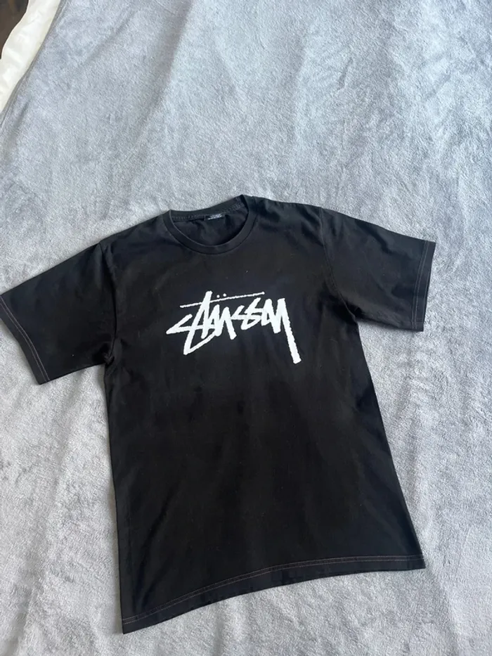 T-shirt Stüssy Noir Logo Script – Taille M