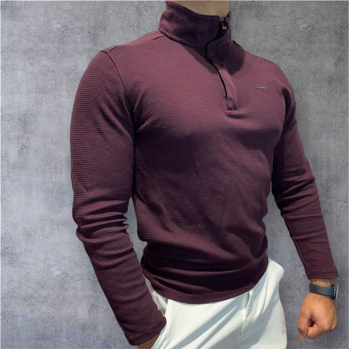 Pull col zippé vintage - calvin klein - photo numéro 2