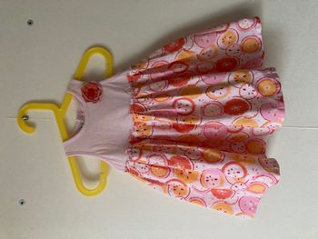 robe sans manche bouton de fleur et agrumes bébé 18 mois