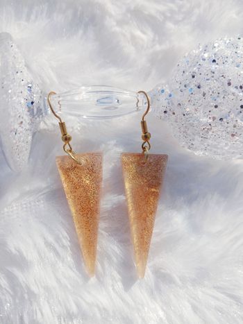 Boucles d'oreilles triangles dorés