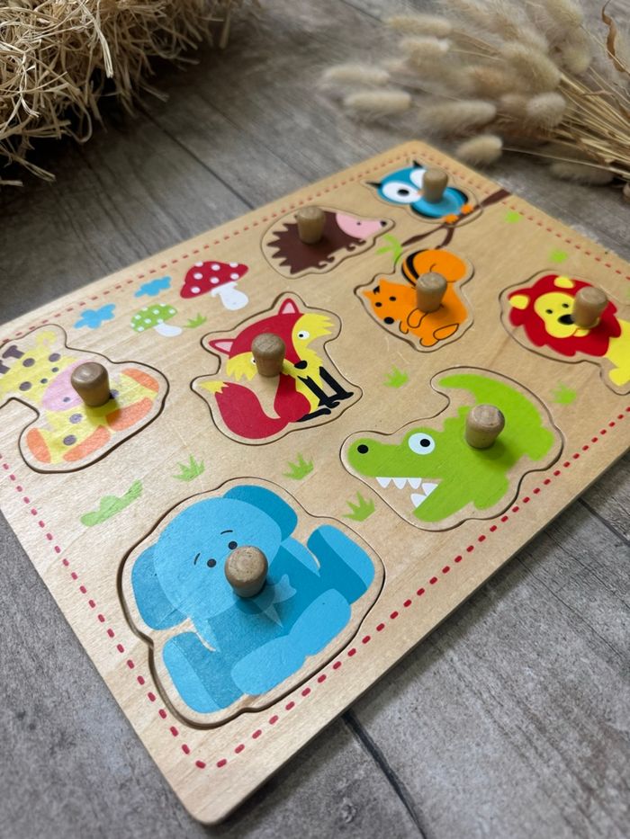 Puzzle animaux bois