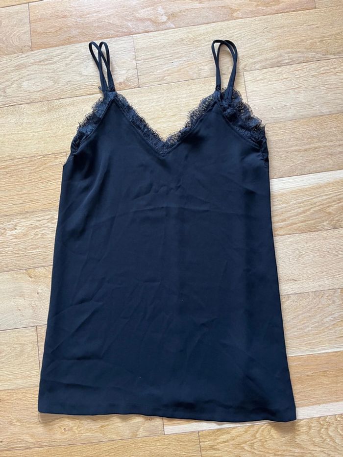 Petite robe noire type nuisette dentelle – Zara – Taille M - photo numéro 5