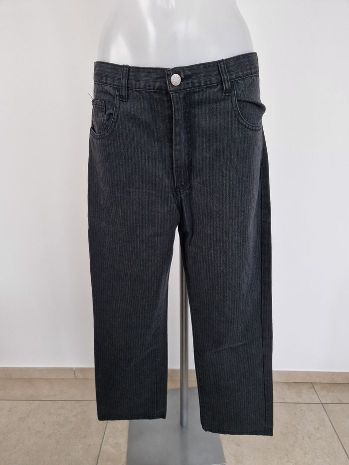 Pantalon homme noir à rayures grises Tissaia - photo numéro 2