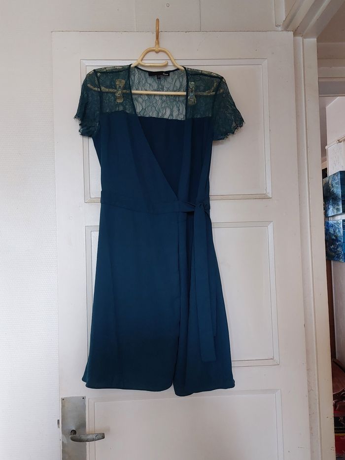 Robe etam t36 bleu petrole