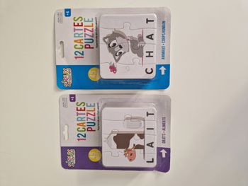 lot de 2 paquets de 12 cartescpuzzles jeux2 momes 