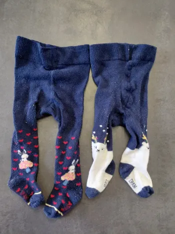 Lot 2 collants épais pointure 15/16 Dpam