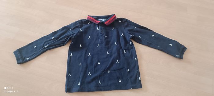 T-shirt polo garçon taille 6 ans imprimer Tour Eiffel