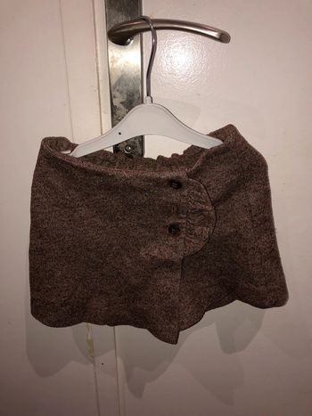 Jupe short tweed marron