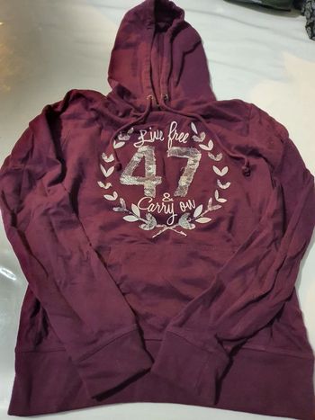 Sweat capuche violet taille S