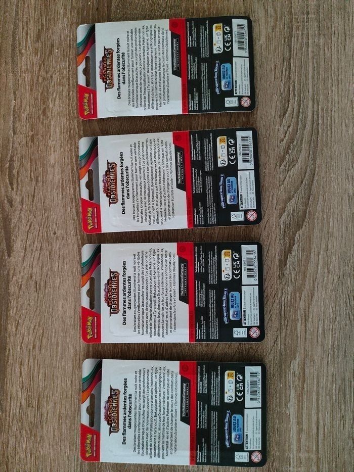Artset EV3 Lot de 4 boosters Flammes Obsidiennes - photo numéro 2