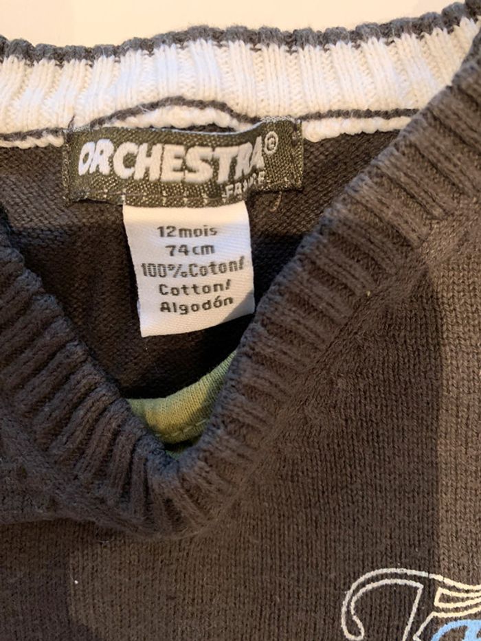 Pull sans manches Orchestra 12 mois bébé garçon - photo numéro 2