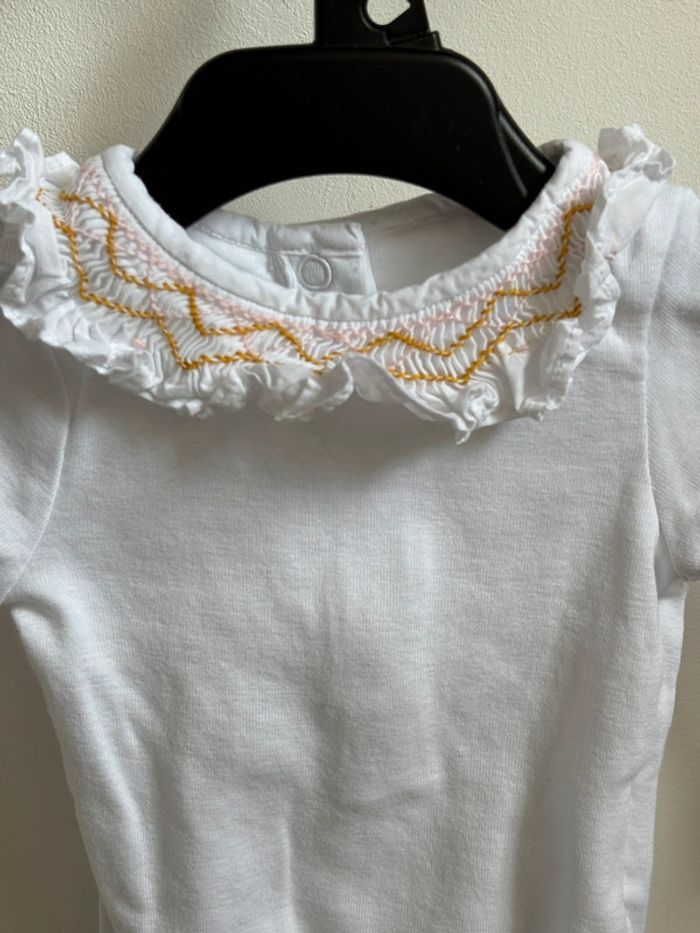 Lot 3 bodies blanc manches longues Petit Bateau Cyrillus 3 mois - photo numéro 4
