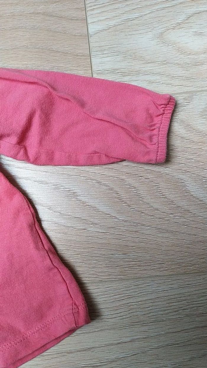 T shirt rose dentelle 9 mois kitchoun - photo numéro 4