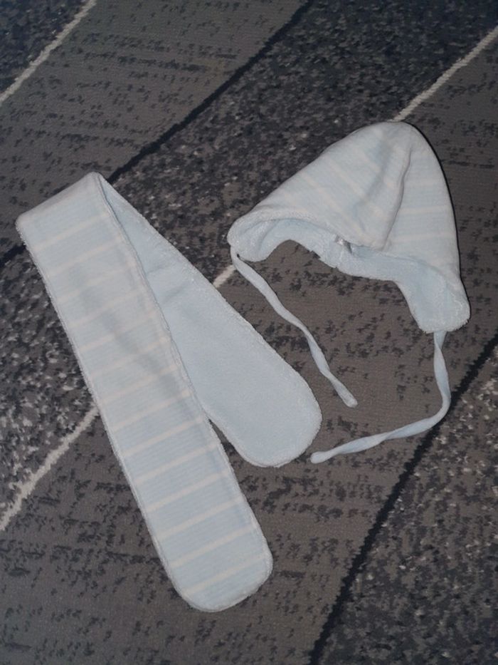 Bonnet + écharpe Obaibi t. 3-6 mois