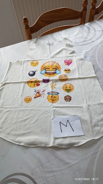Débardeur fin emoji M