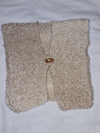 Gilet beige fait main