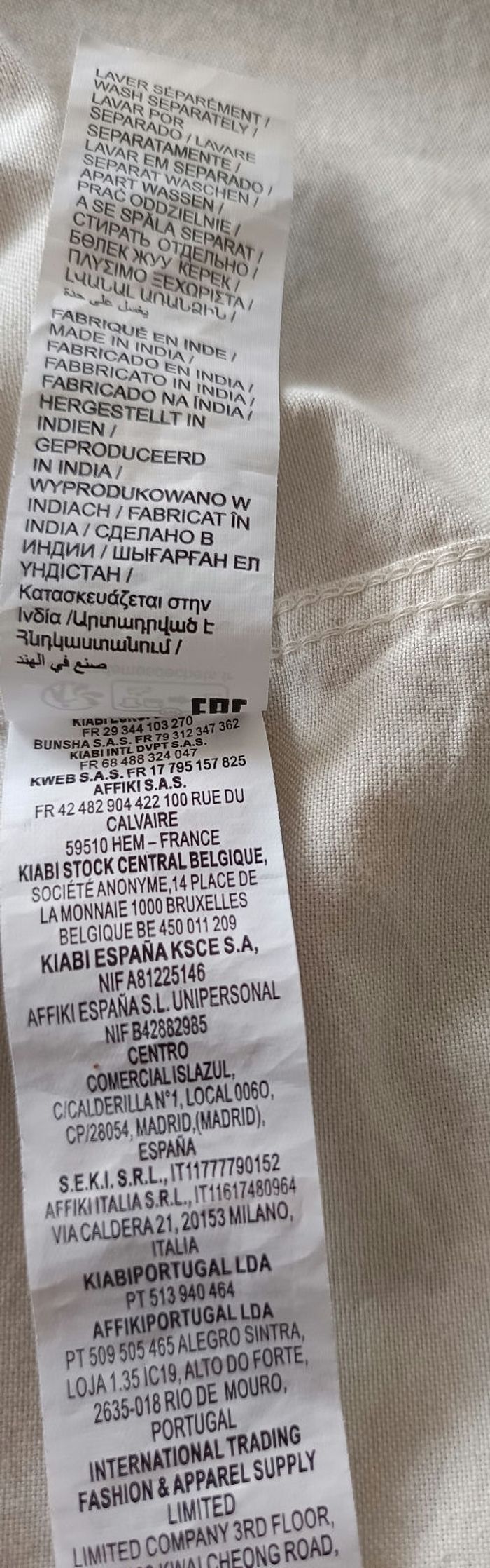 Chemise manches longues col mao taille S - photo numéro 7
