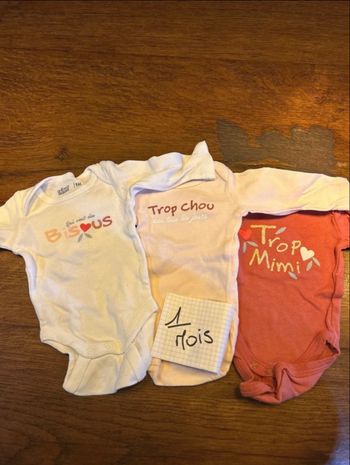 Lot body Gémo 1 mois 