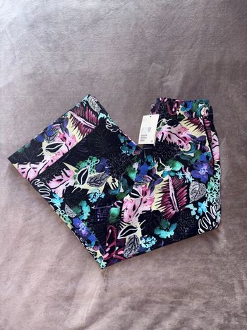Pantalon à jambes larges fleuri femme Monki taille S neuf