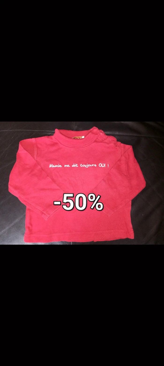 Tee-shirt manches longues 18 mois TBE