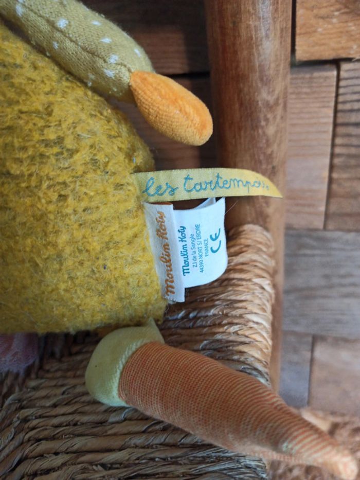 Peluche musical renard Dédé les tartempois moulin roty tbe - photo numéro 5