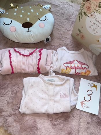 Lot de 3 pyjama velours 3 mois