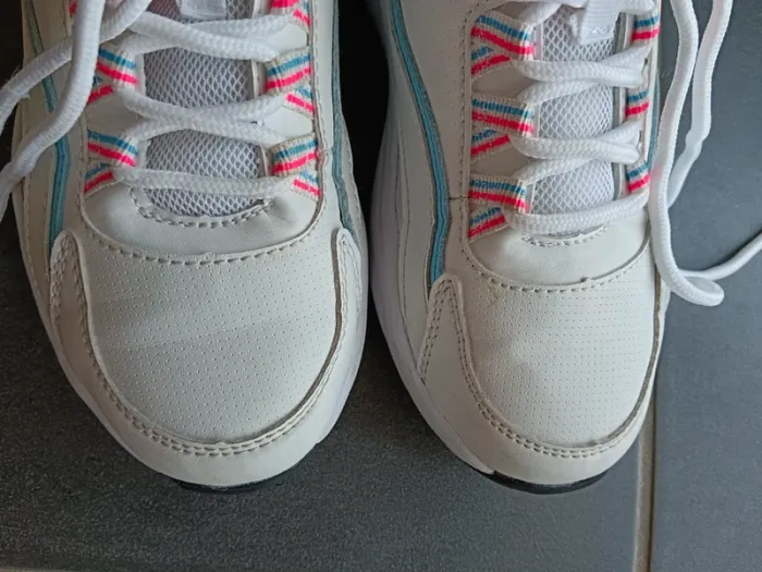 Baskets Champion P36 blanche bleue rose lacets - photo numéro 17